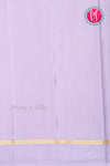 Pure Mysore Crepe Silk Saree Contrast PlainBorder -Purple And Lavender-PA10788