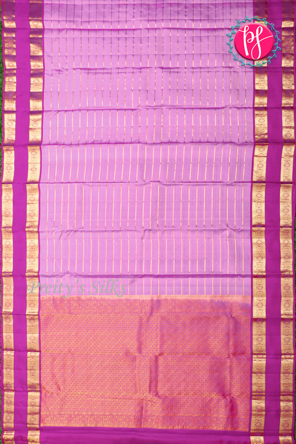 Pure Kanchipuram Silk Saree-Onionpink And Deep Magenta-PA20294