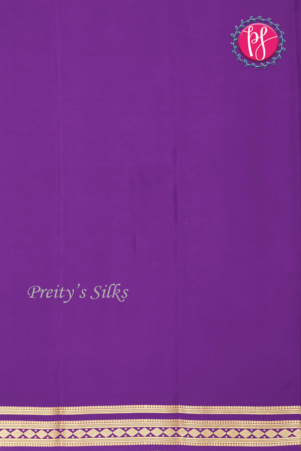 Pure Mysore Crepe Silk Saree-Lavender And Purple-PA19913