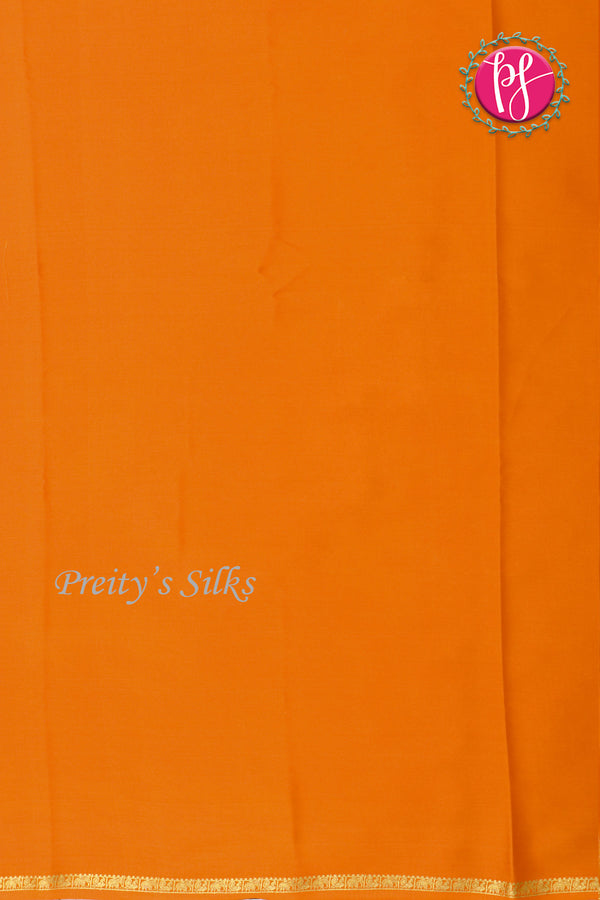 Pure Mysore Crepe Silk Saree -Orange-PF84176