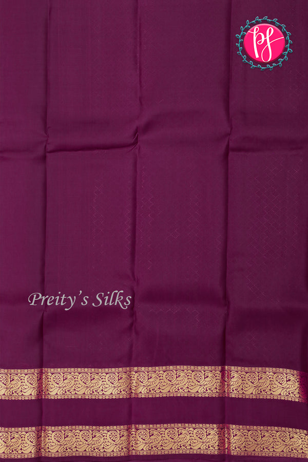 Half Pure Kanchipuram Silk Saree-Rustorange And Deep wine-PA25919