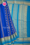 Pure Mysore Crepe Silk Saree-Royalblue And Anandablue-PA57365