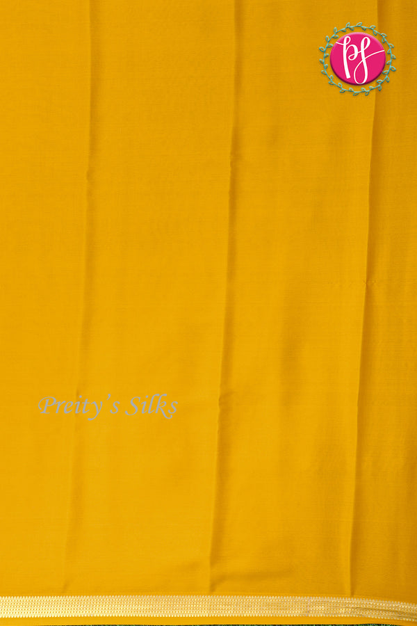 Pure Mysore Crepe Silk Saree -Mustardyellow-PA03056