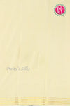 Pure Mysore Crepe Silk Saree -Purple And Creme -PF79543
