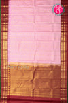 Pure Kanchipuram Silk Saree-Lightpink And Dark Red-PA23514