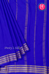 Pure Mysore Crepe Silk Saree-Royalblue- PA33665