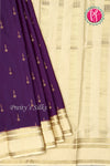 Pure Mysore Crepe Silk Saree With Bentex Border-PF80267