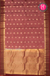 Half pure kanchipuram silk saree - Copper maroon with Brick brown PA25965