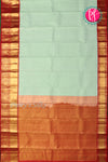 Pure Kanchipuram Silk Saree-Lightpisatgreen And Red-PA23514