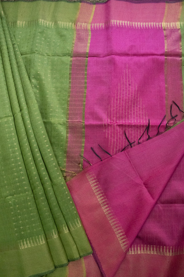 Day 6 Semi Raw Silk Saree-PA09032