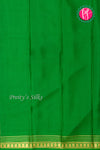 Pure Mysore Crepe Silk Saree-Parrot green-PA21845
