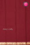 Pure Kanchipuram Silk Saree-Marron-PA27091