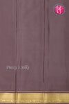 Pure Mysore Crepe Silk Saree -Dark mauve-PA01330