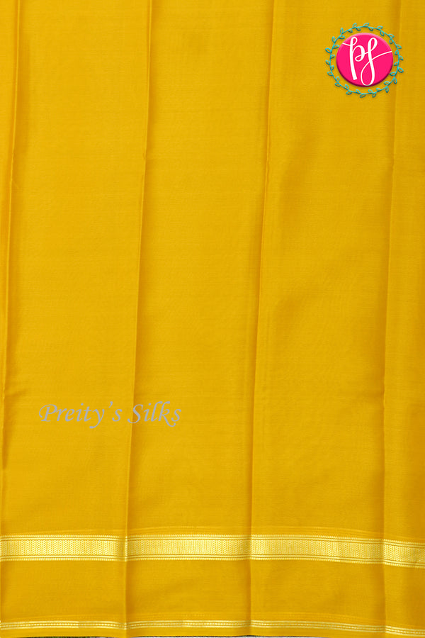 Pure Mysore Crepe Silk Saree-Mustardyellow-PA21800