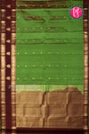 Pure Kanchipuram Silk Saree-Olivegreen And Chcolategreen-PA23514