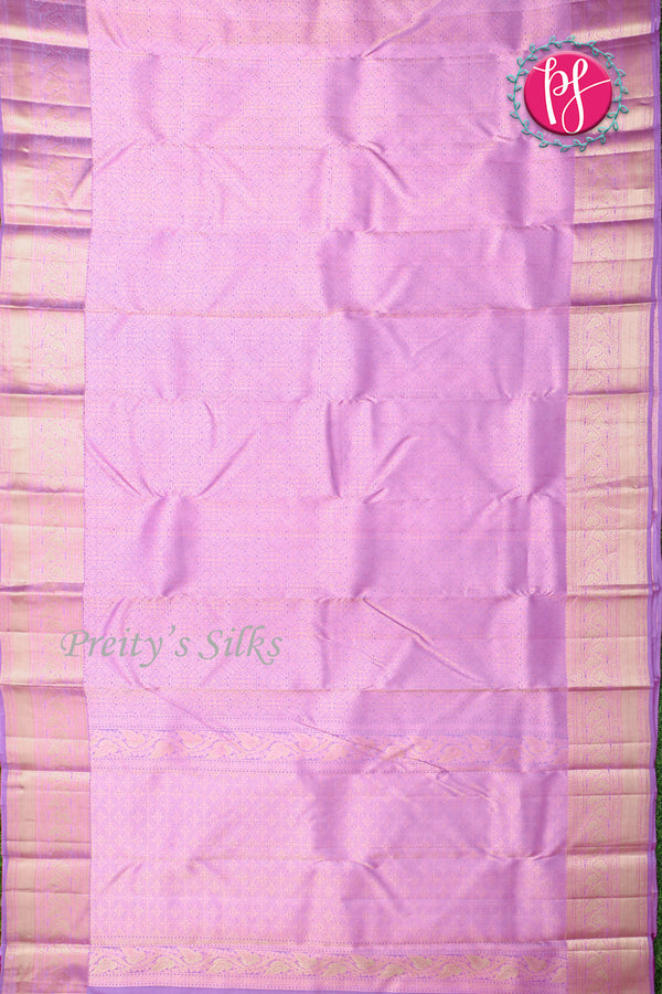 Pure Kanchipuram Silk Saree-Lavender-PA04479