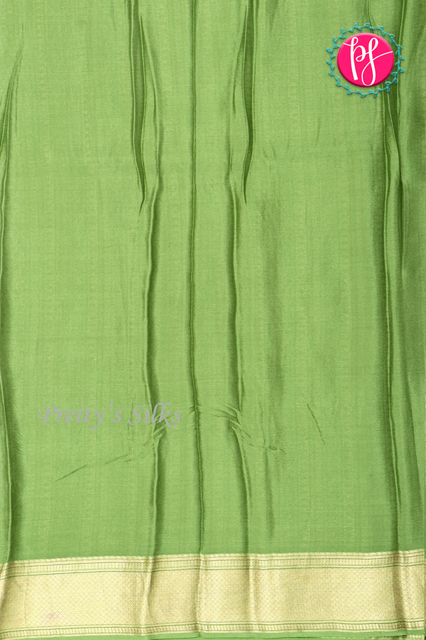 PURE KADDI BANARASI GEORGETTE SILK SAREE-Green-PA23868