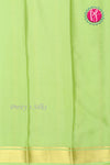 Pure Mysore Crepe Silk Saree -Bottle Green And Pastelgreen-PF82619