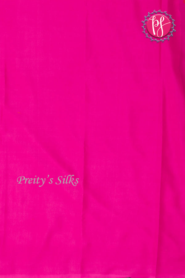 Pure Mysore Crepe Silk Saree Borderless Contrast-PA09550