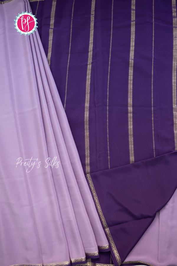 Pure Mysore Crepe Silk Saree- PA55419