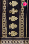 Pure Mysore Crepe Silk Saree-Red And Black-Peacock border-PA26542