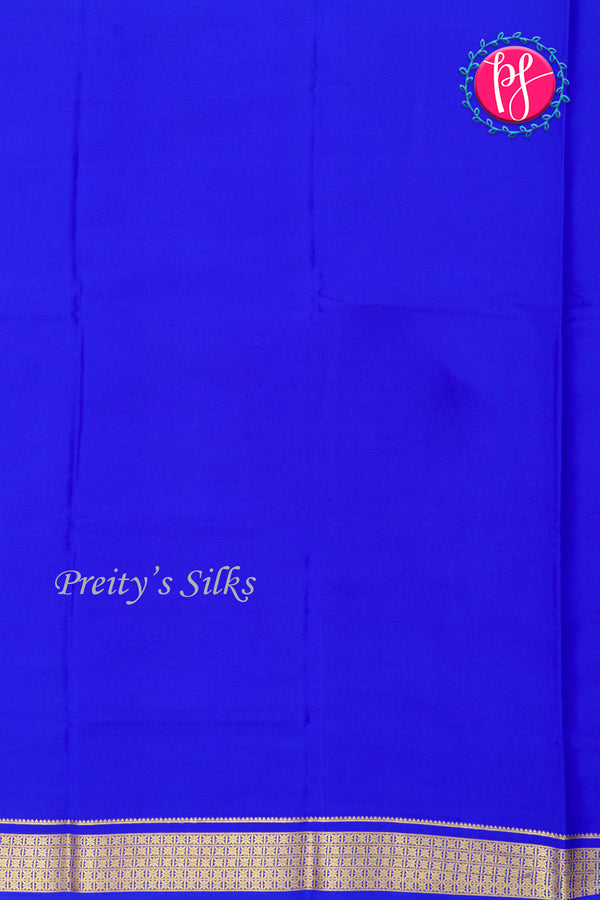 Pure Mysore Crepe Silk Saree-Royalblue-PA20890