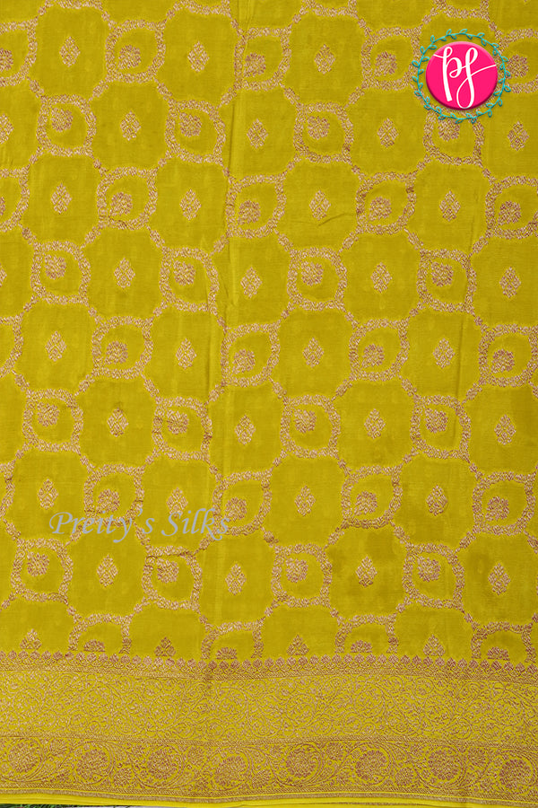 Pure Banarasi Crepe Silk Saree-Deepwine And Mustardyellow-PA22100