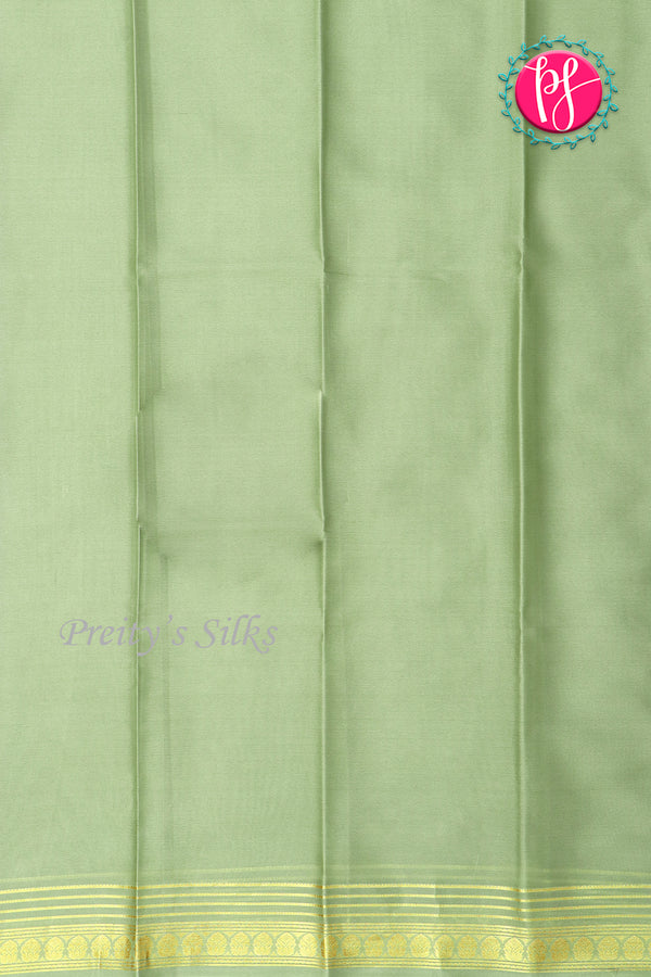 Pure Mysore Crepe Silk Saree-Pastelgreen-PA21845