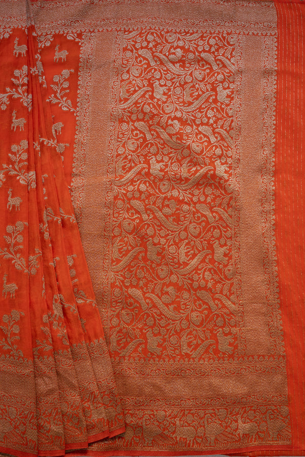 Day 1 Semi Banarasi Silk Saree-PA50158