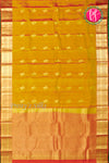 Half Pure Kanchipuram Silk Saree-Mustardyellow And RustOrange-PA24684