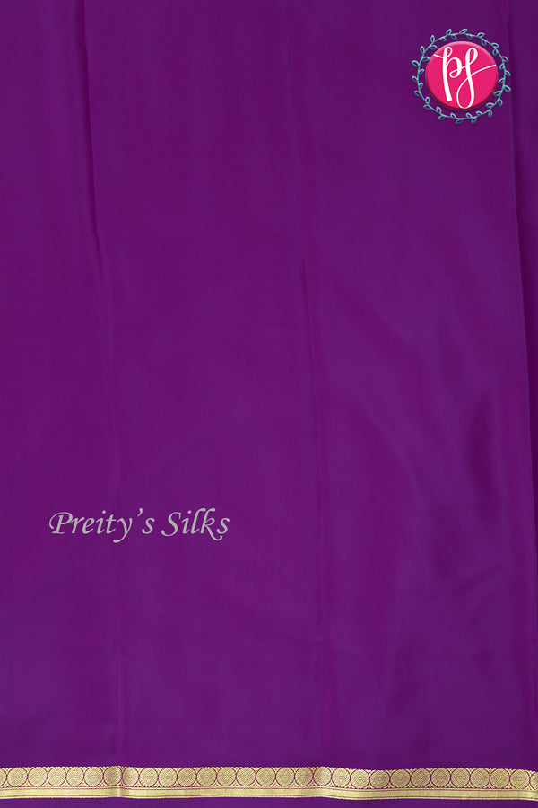 Pure Mysore Crepe Silk Saree -Purple-PA11134