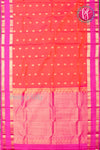 HalfPure Kanchipuram Silk Saree-Orange And Pink-PF59089