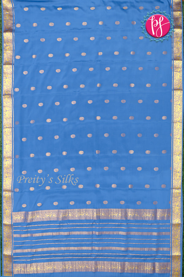Pure Mysore Crepe Silk Saree-PF77430