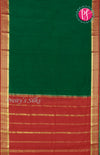 Pure Mysore Crepe Silk Saree-Green And Red-PF66896