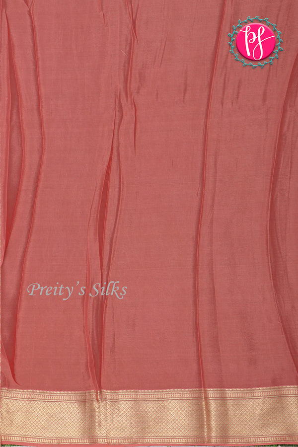 PURE KADDI BANARASI GEORGETTE SILK SAREE-Mauve Red-PA23868