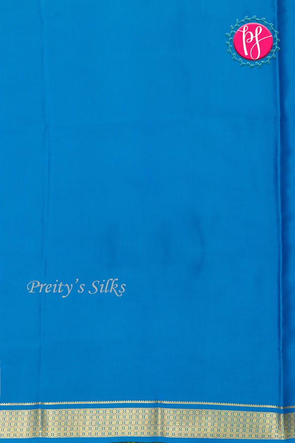 Pure Mysore Crepe Silk Saree-Anandablue-PA20890