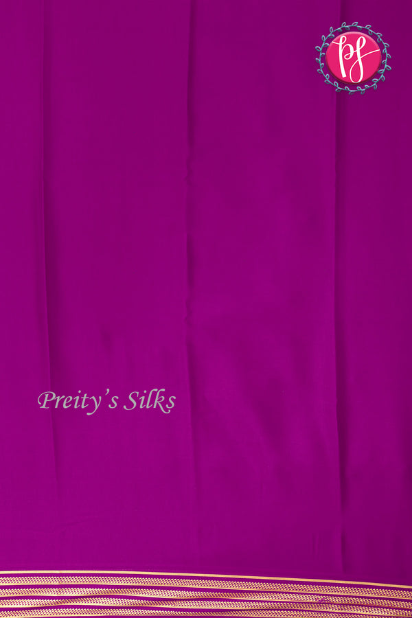 Pure Mysore Crepe Silk Saree -Purple-PA03145