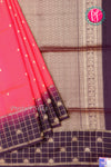 Kanchipuram Soft Silk Saree-Rosepink And Deeppurple-PA27323