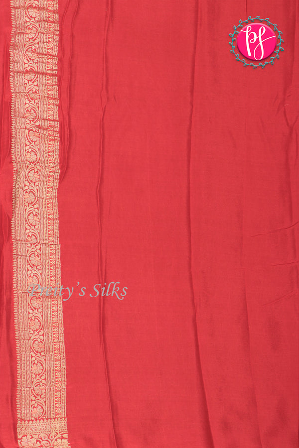 PURE KADDI BANARASI GEORGETTE SILK SAREE-Red-PA23833