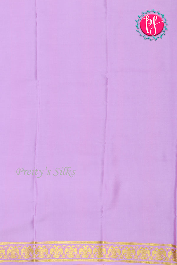 Pure Mysore Crepe Silk Saree-Gandaberunda Border-Mauve-PA20598