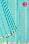 Pure Mysore Crepe Silk Saree-Skyblue- PA21766