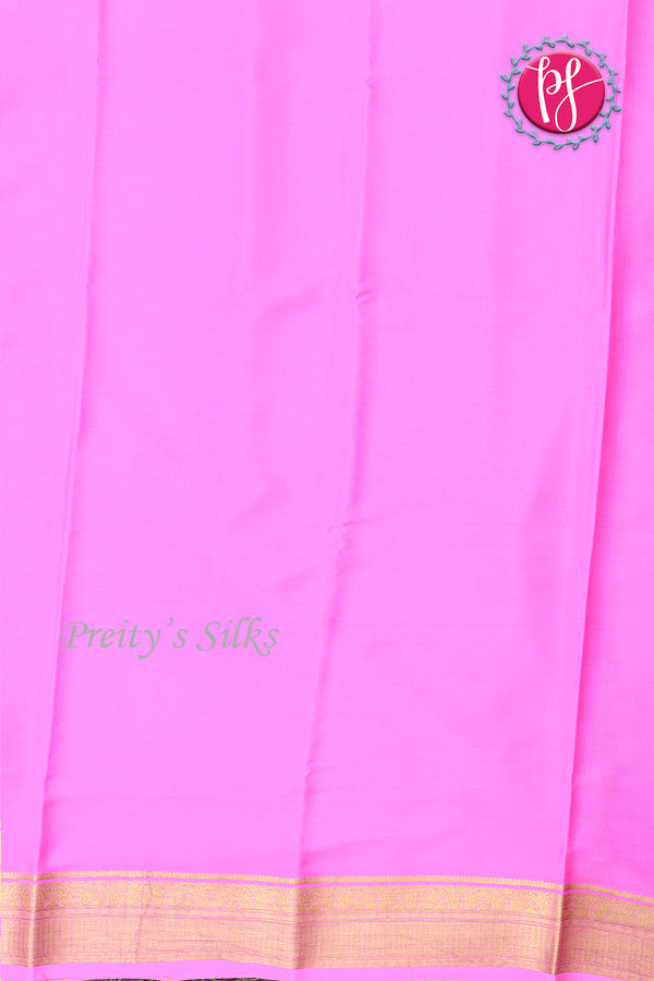 Pure Mysore Crepe Silk Saree-Candy Pink-PF84310