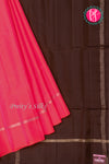 Kanchipuram Soft Silk Saree-Pink And Brown-PA35021