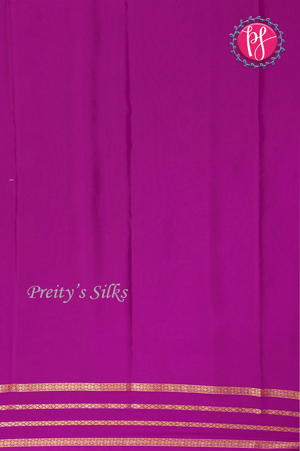 Pure Mysore Crepe Silk Saree -Lilac And Purple-PA01187