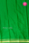 Pure Mysore Crepe Silk Saree -Parrotgreen-PA03096