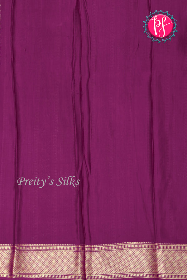 PURE KADDI BANARASI GEORGETTE SILK SAREE-Wine-PA23868