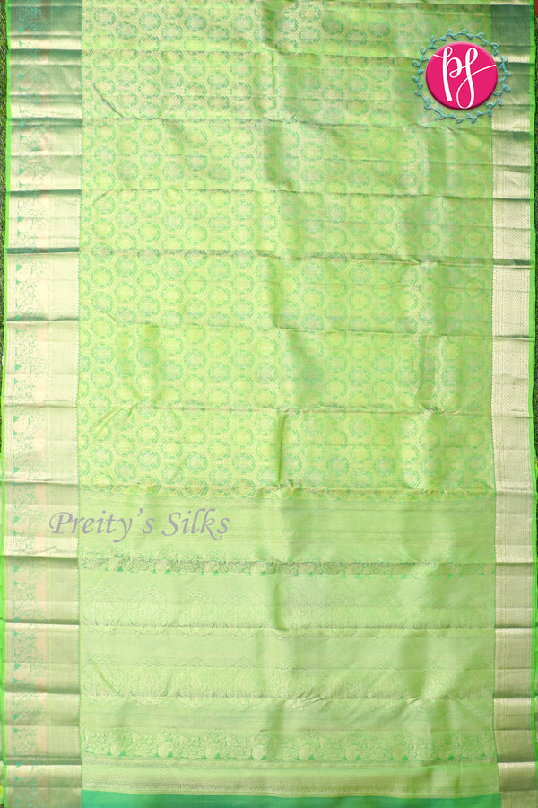 Pure Kanchipuram Silk Saree-Pastelgreen-PA04492