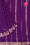 Pure Mysore Crepe Silk Saree -Purple-PF46924