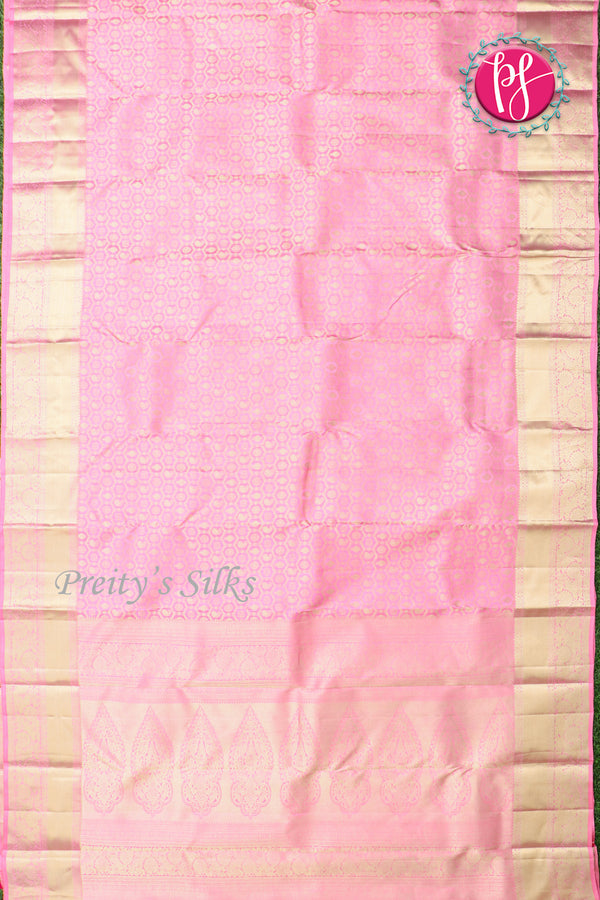 Pure Kanchipuram Silk Saree-Pink-PA04491