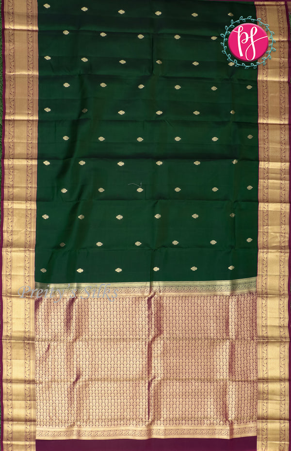 Half Pure Kanchipuram Silk Saree-PF59088